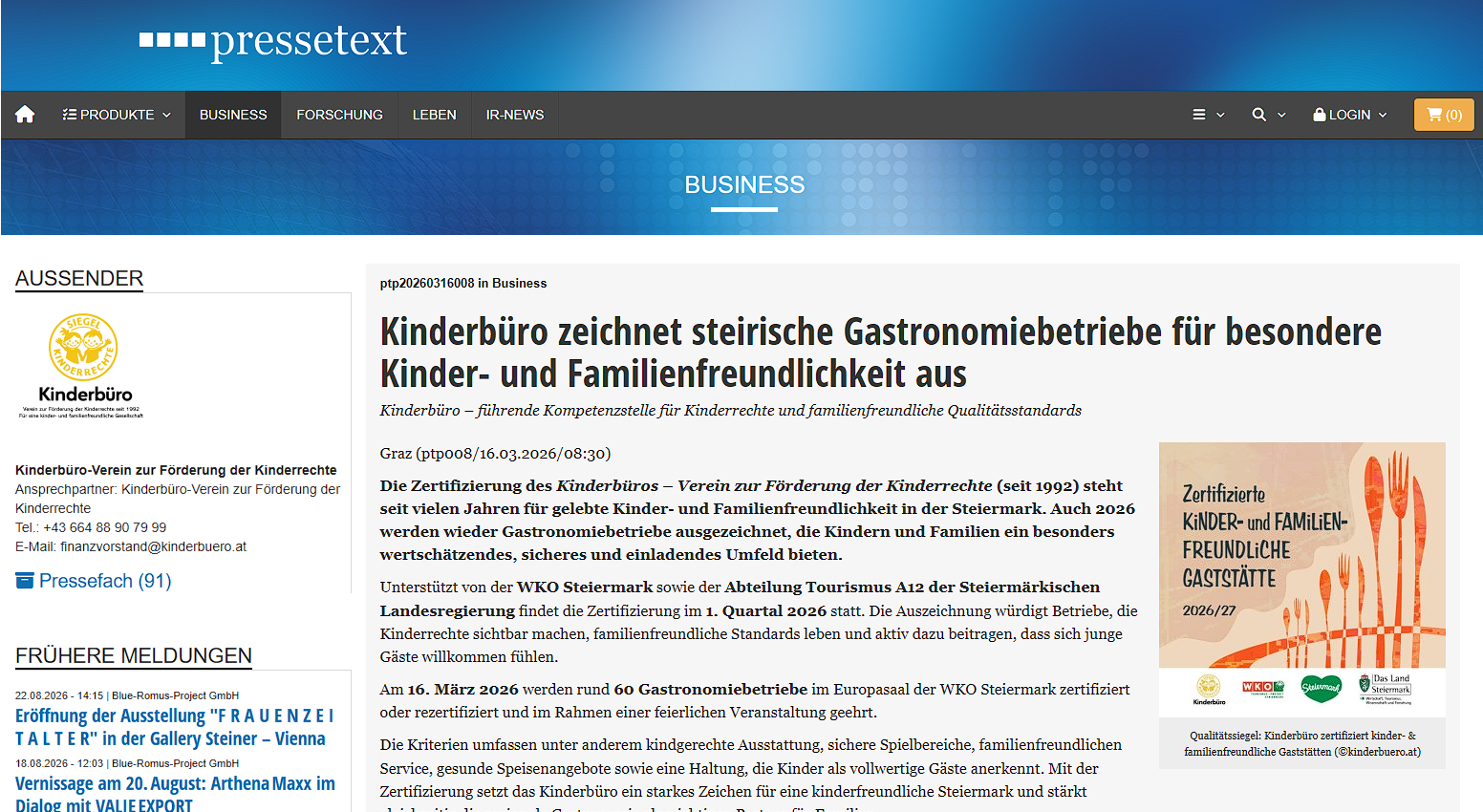 TrauDi! Regionalpreis Murau/Murtal 2026: Jetzt für Kinderrechte abstimmen