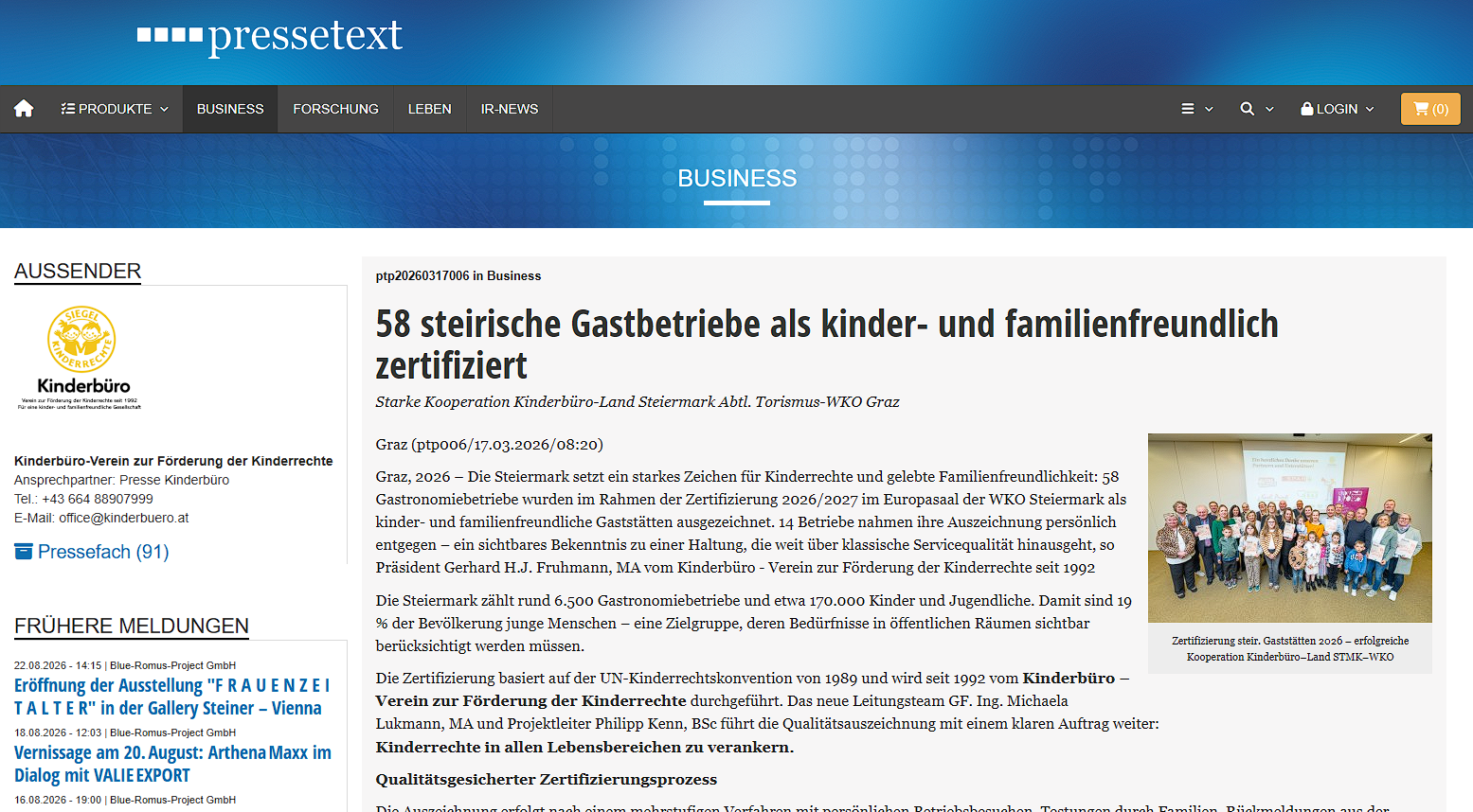 TrauDi! Regionalpreis Murau/Murtal 2026: Jetzt für Kinderrechte abstimmen